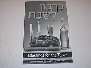 Birkon L'Shabbat/Blessings for the Table by Chaim Stern