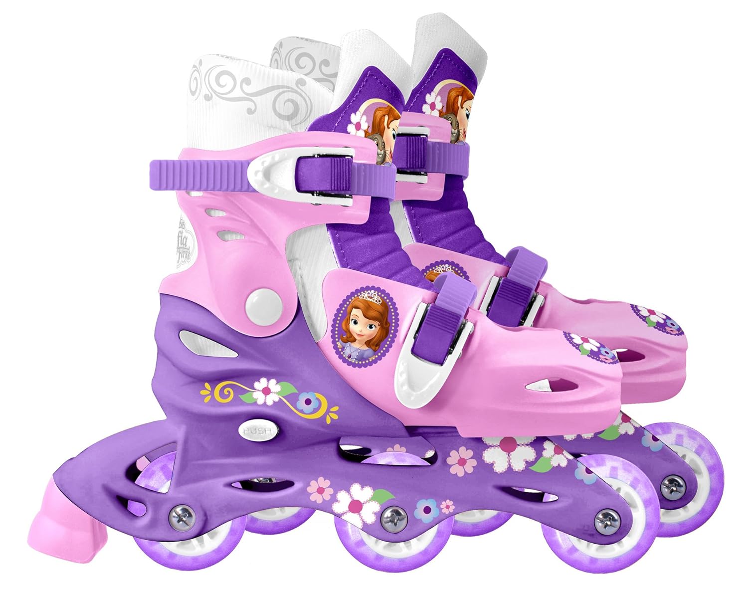 Patines en línea para niña de color rosa