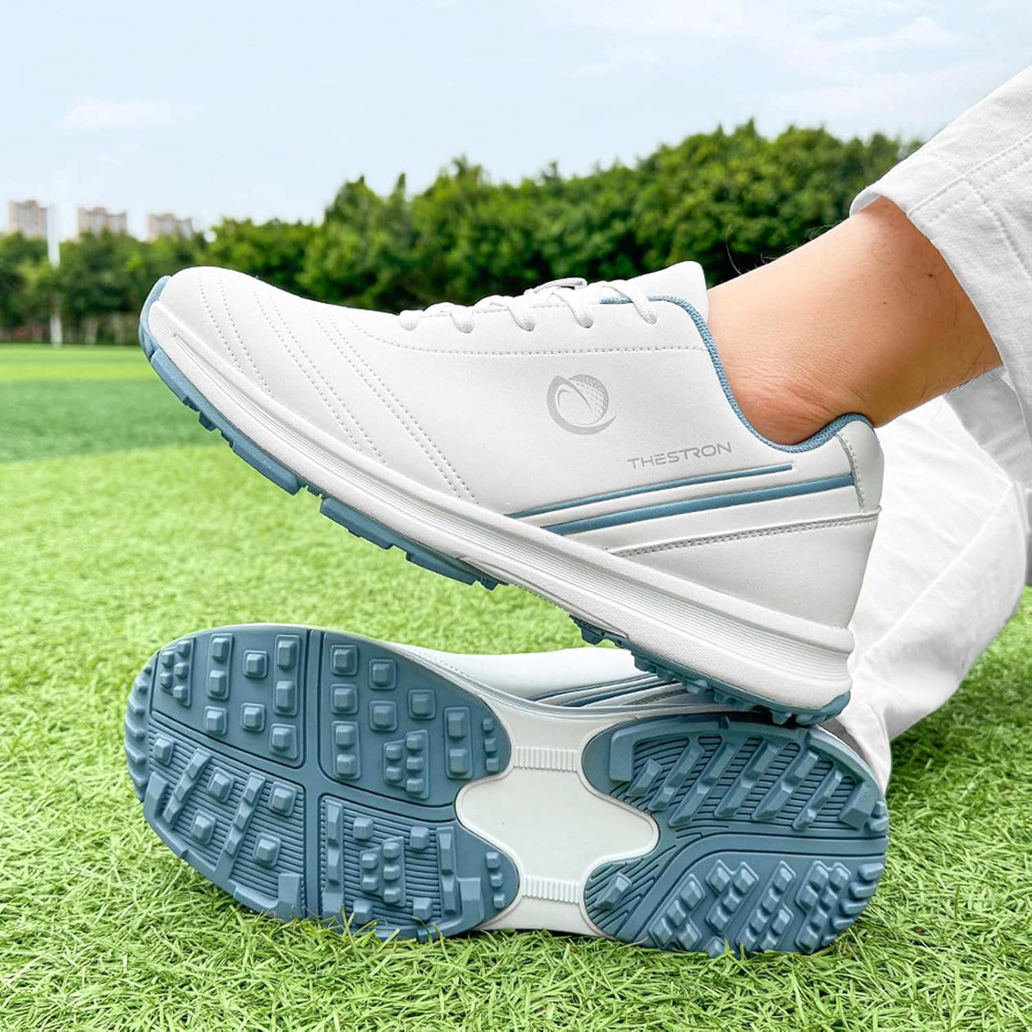 Chaussures de golf imperméables pour femmes, sans crampons, classiques, antidérapantes, à lacets, confortables et professionnelles_voghion.com