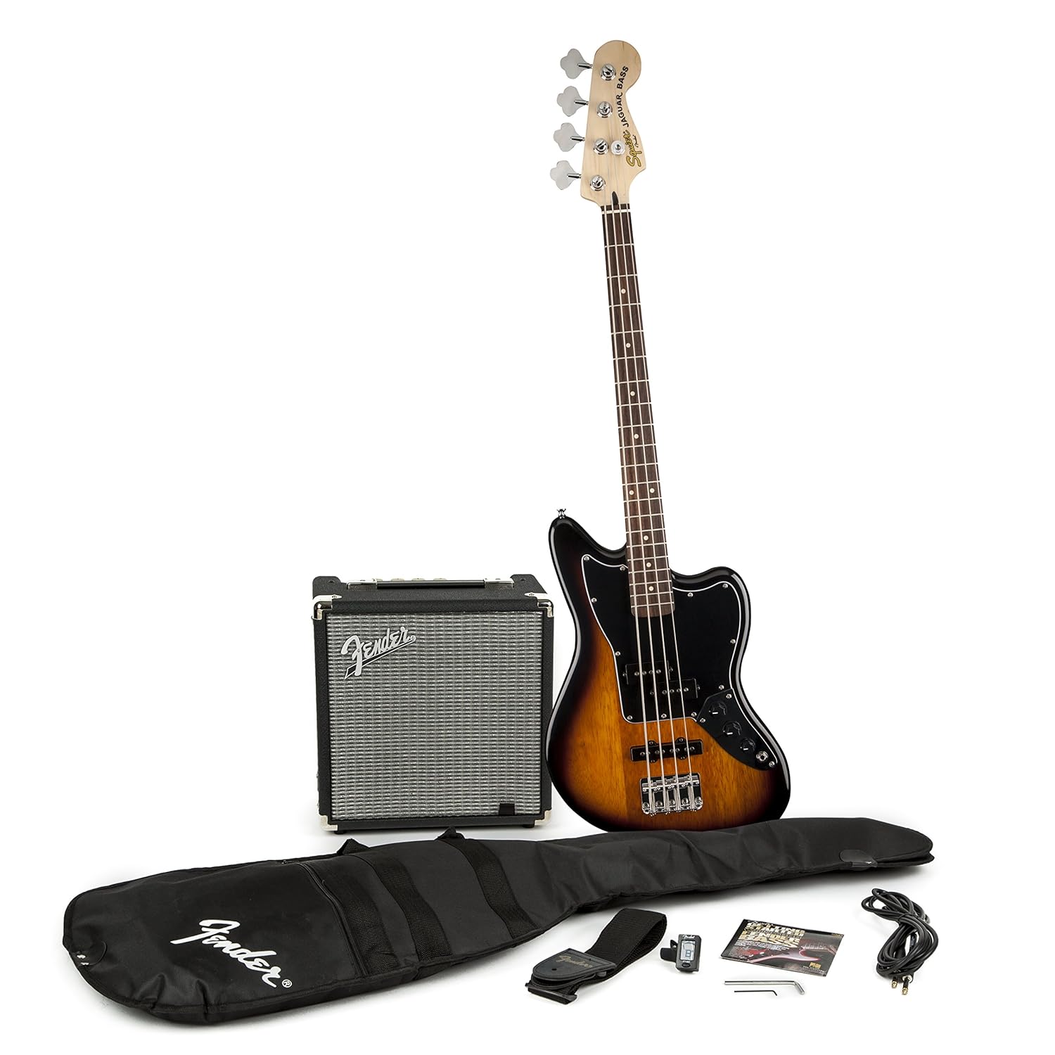

Fender 301680032 Squier Jaguar Short Scale Bass Guitar Pack, Sunburst