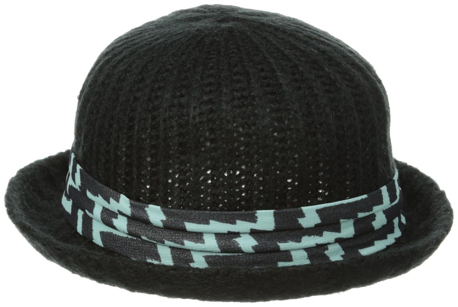 bcbgeneration womens printed band knit bowler hat, gotham black