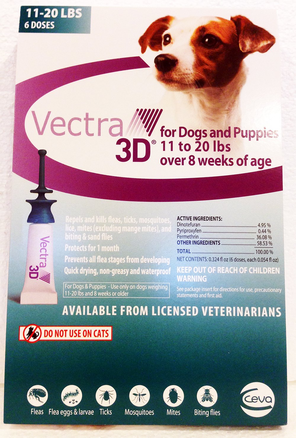 

Vectra 3D® Teal for Medium Dogs 11 - 20 Pounds (6 Doses)