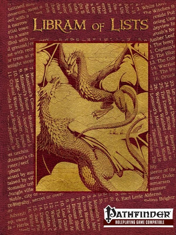 Libram of Lists: Pathfinder RPG Compatible by Thomas Thrush