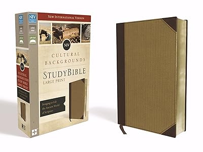 NIV, Cultural Backgrounds Study Bible, Large Print, Leathersoft, Tan, Red Letter Edition: Bringing to Life the Ancient World of Scripture