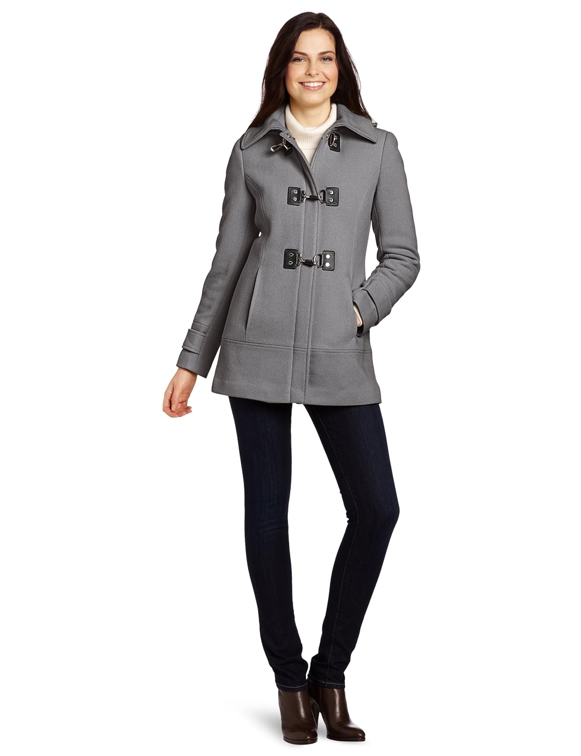 Calvin Klein Women's Birdseye Toggle Front Coat