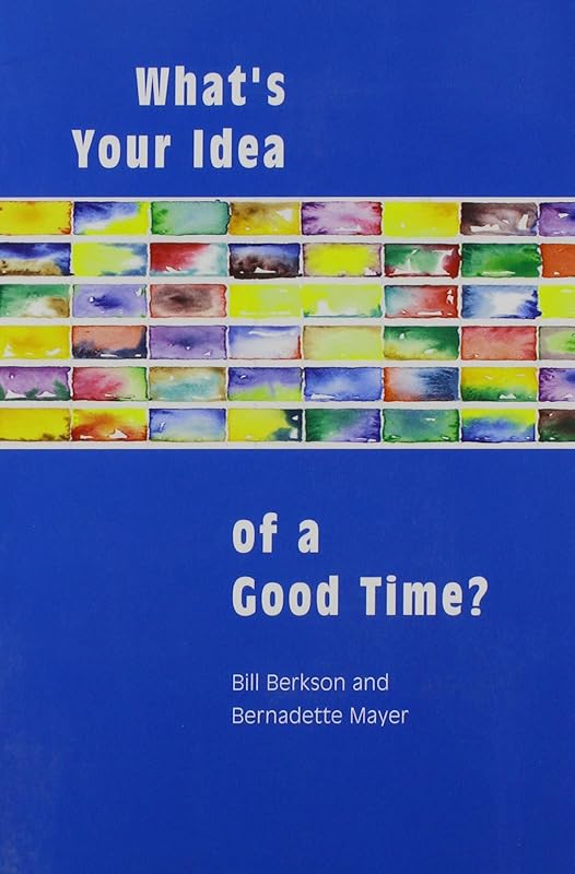 What's Your Idea of a Good Time? Interviews and Letters 1977-1985 by Bill Berkson and Bernadette Mayer