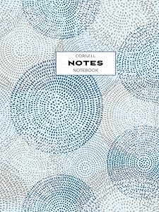 Cornell Notes Notebook: Note Taking with Graph Paper Quad Grid, Index and Numbered Pages, Blue Circles
