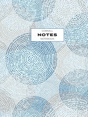 Cornell Notes Notebook: Note Taking with Graph Paper Quad Grid, Index and Numbered Pages, Blue Circles