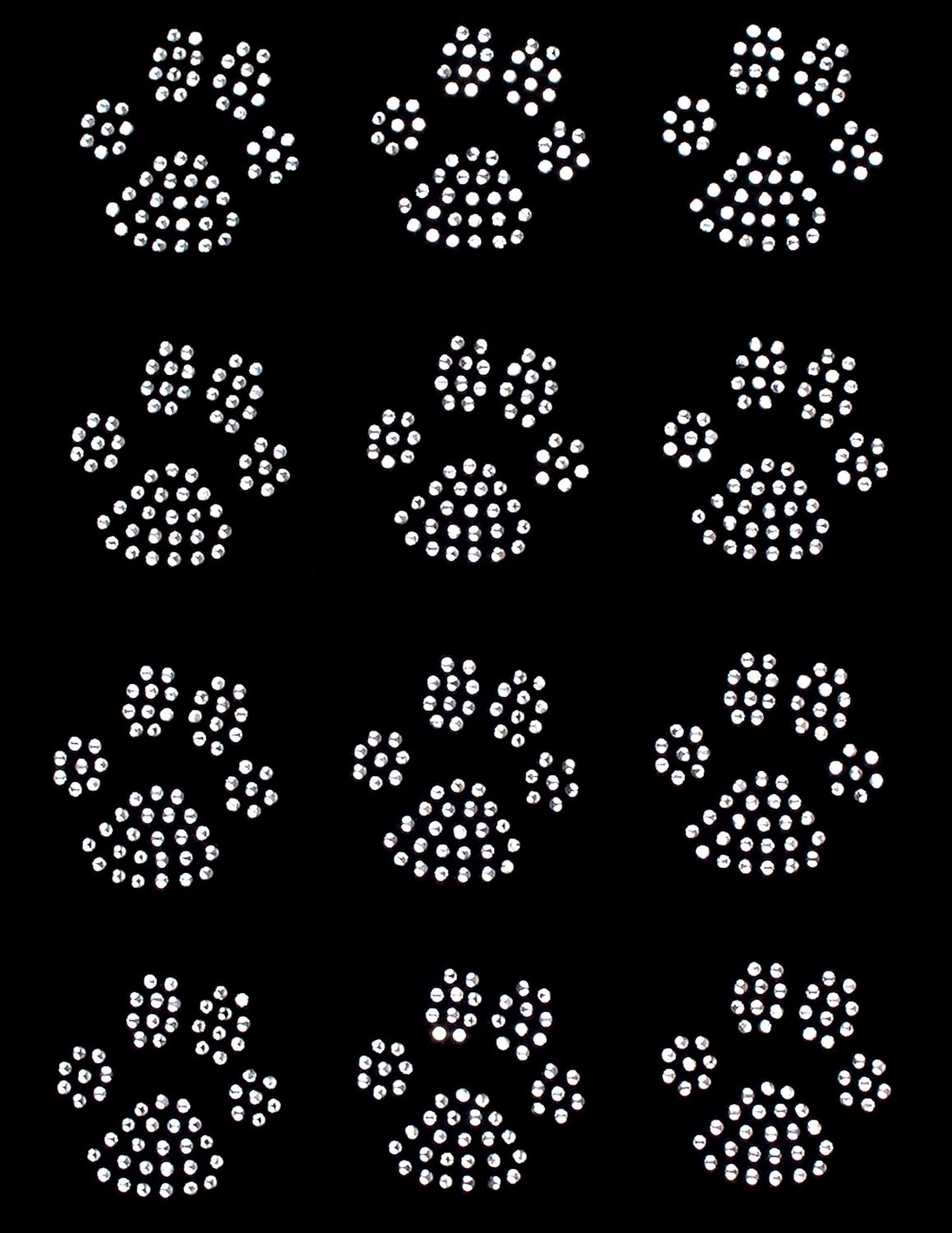 

Caramel Cantina 12 Pack Paw Print Rhinestone Iron-on Crystal Transfers