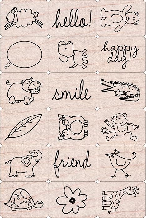 Happy Animals Rubber Stamps