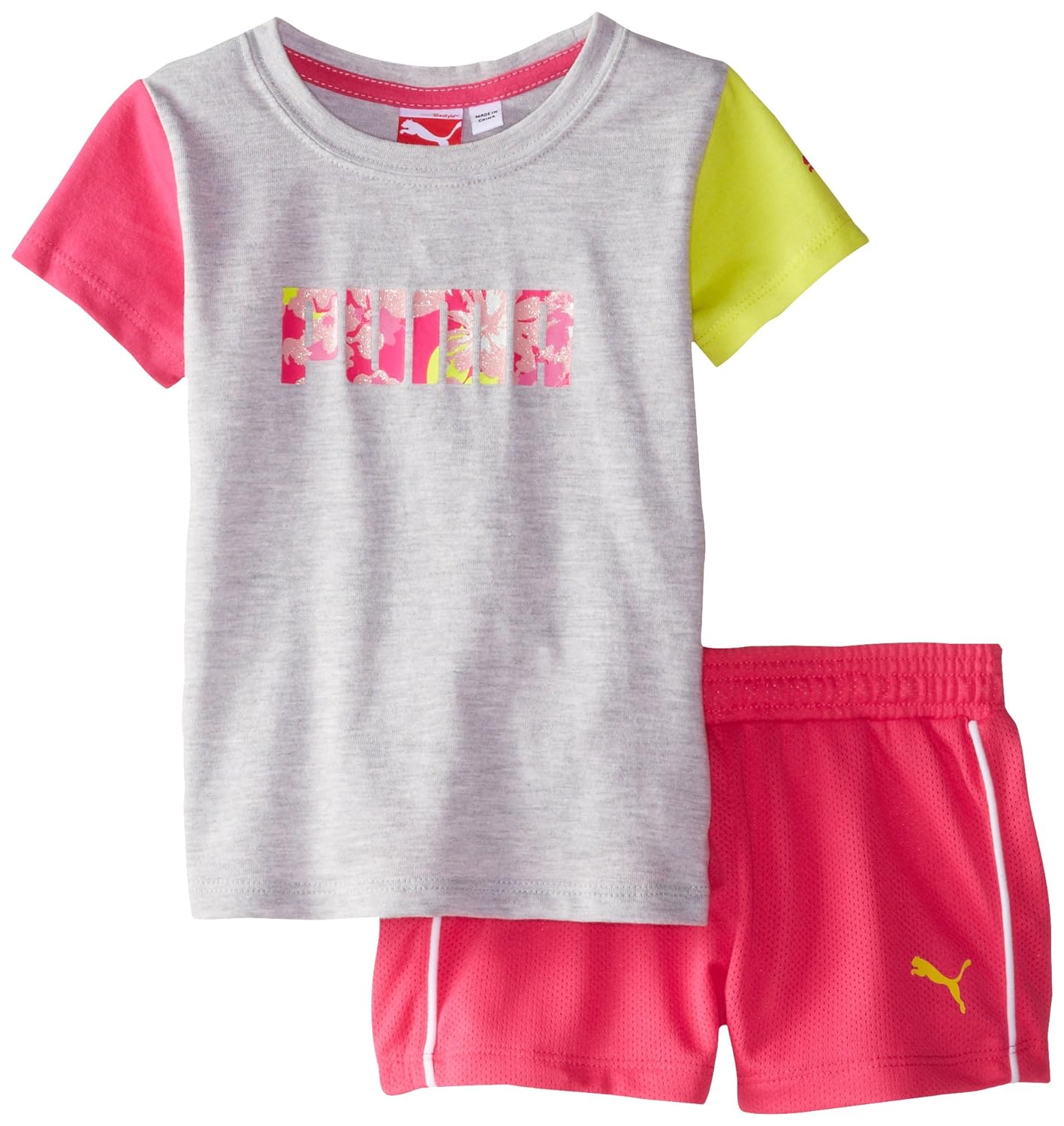 

PUMA Little Girls' Active Tee and Short Set