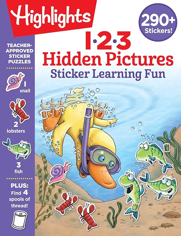 123 Hidden Pictures Sticker Learning Fun (Highlights Hidden Pictures Sticker Learning) by Highlights Learning