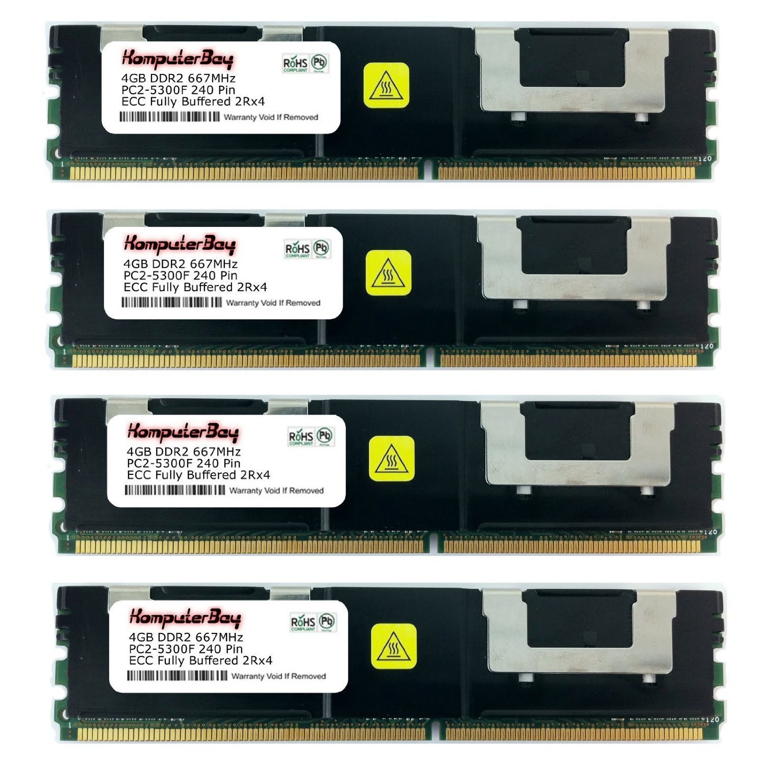 

KOMPUTERBAY 16GB (4X4GB) Certified Memory for HP ProLiant BL460c G5 Server Blade DDR2 667MHz FBDIMM