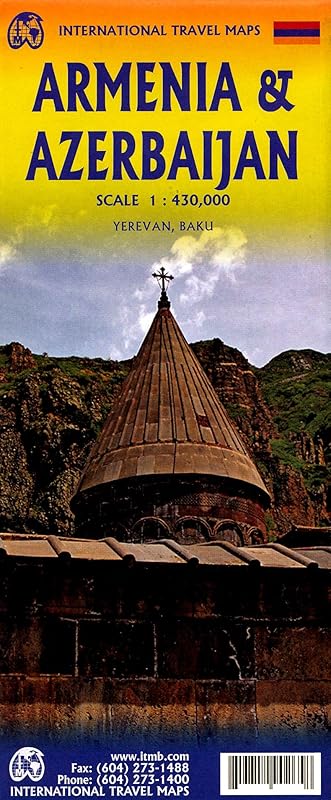 Travel Map of Armenia and Azerbaijan by Itmb