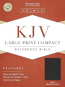 KJV Large Print Compact Bible, Black Bonded Leather by Holman Bible Publishers