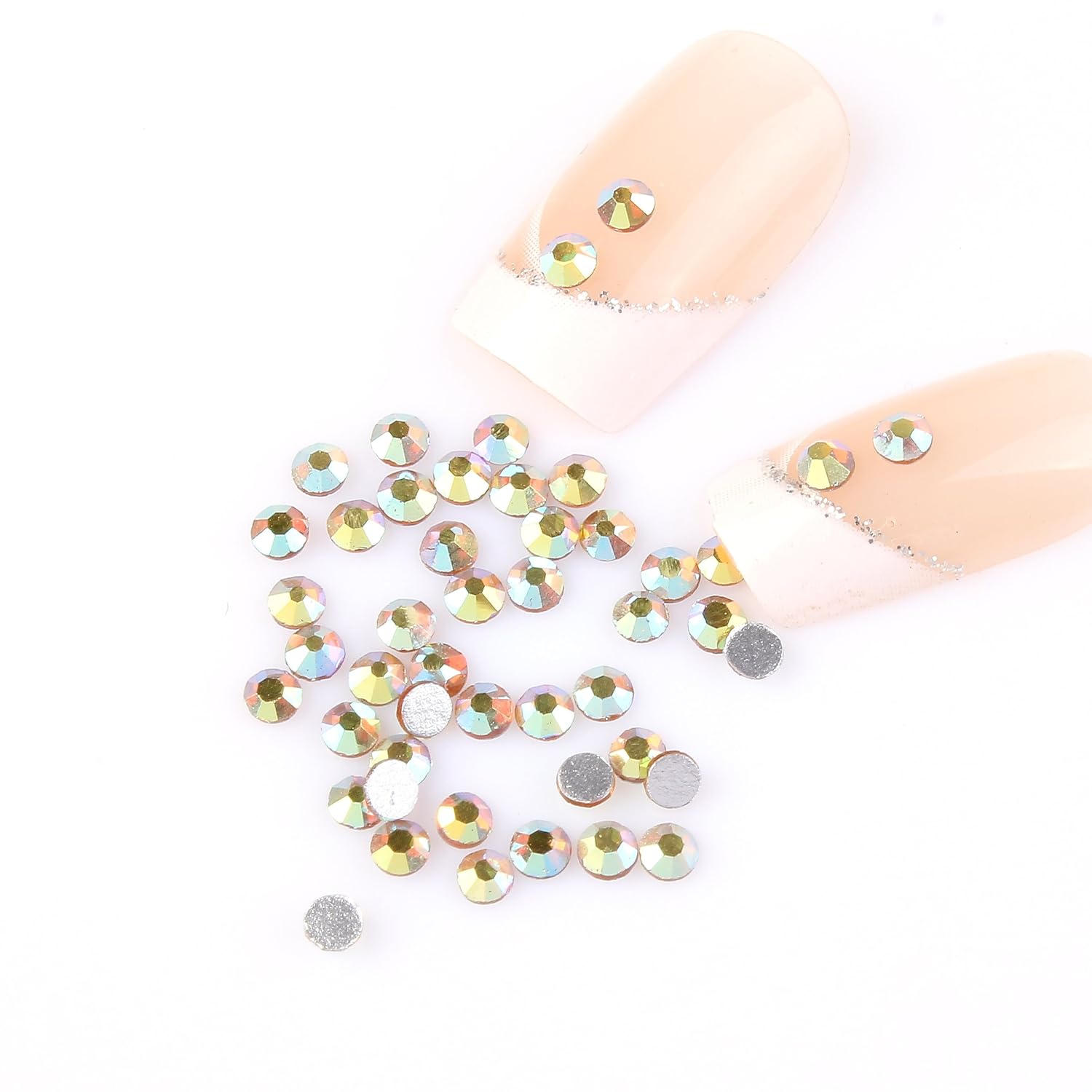 

100 Pcs one Pack High Quality Factory Price Acrylic Rhinestones Round Flatback Brilliant 2mm