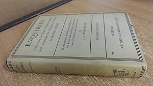 Enquiries Concerning the Human Understanding and Concerning the Principles of Morals