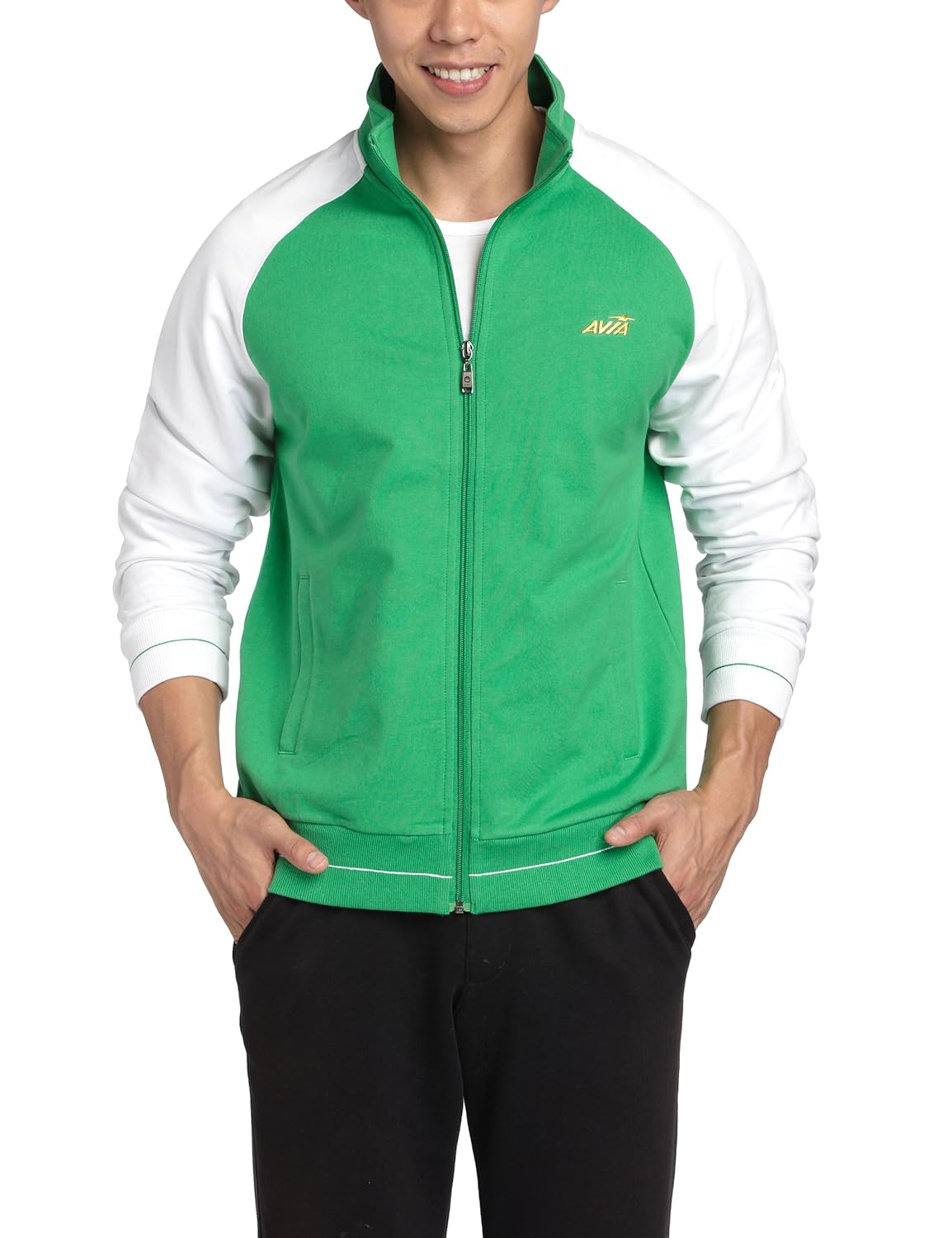 avia 男式针织拉链衫 2m08f02380