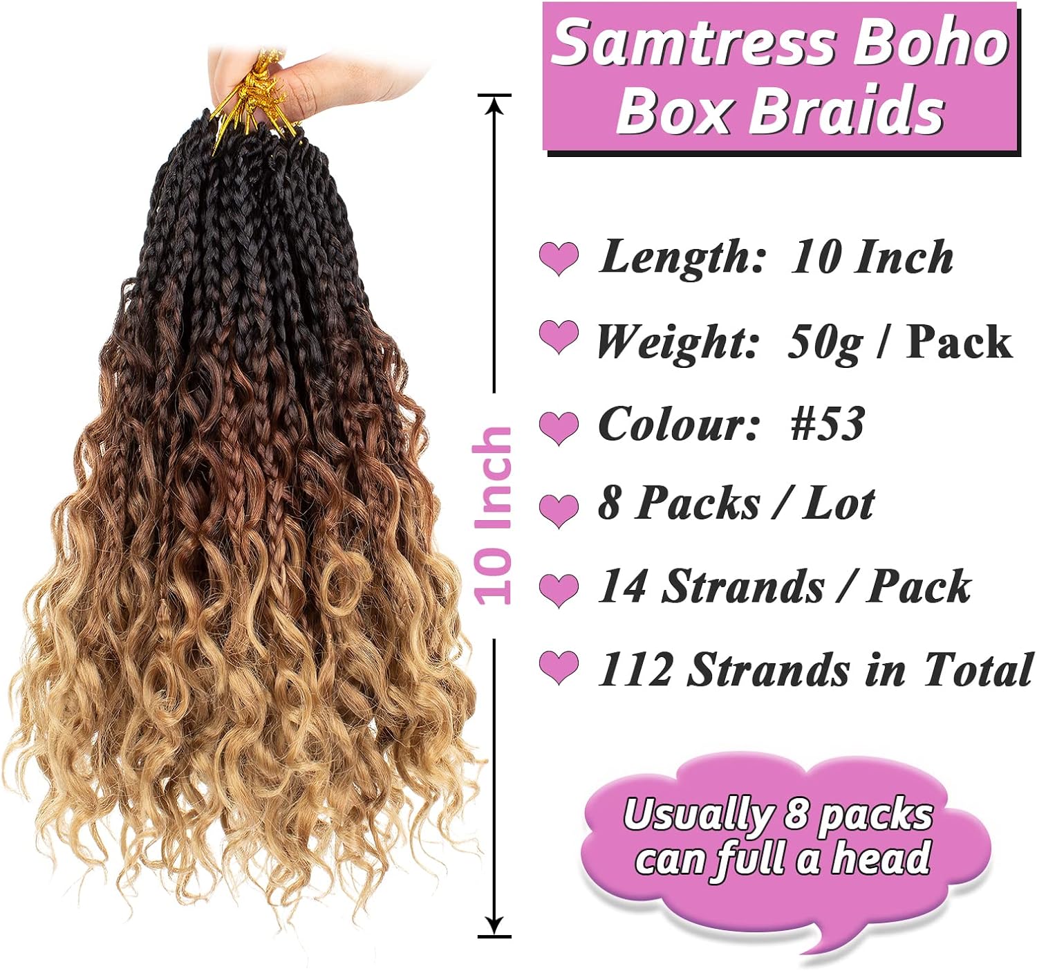 30 Inch Crochet Box Braids 8 Packs Black Goddess Box Braids Crochet Hair Bohomian Box Braids Crochet Hair Synthetic Braiding Hair Extensions_voghion.com