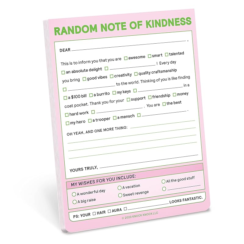 Knock Knock Random Note of Kindness Nifty Note by Knock Knock