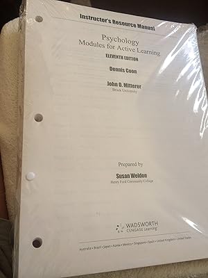 Psychology: Modules for Active Learning