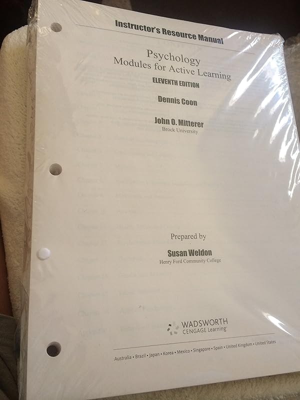Psychology: Modules for Active Learning by Dennis Coon