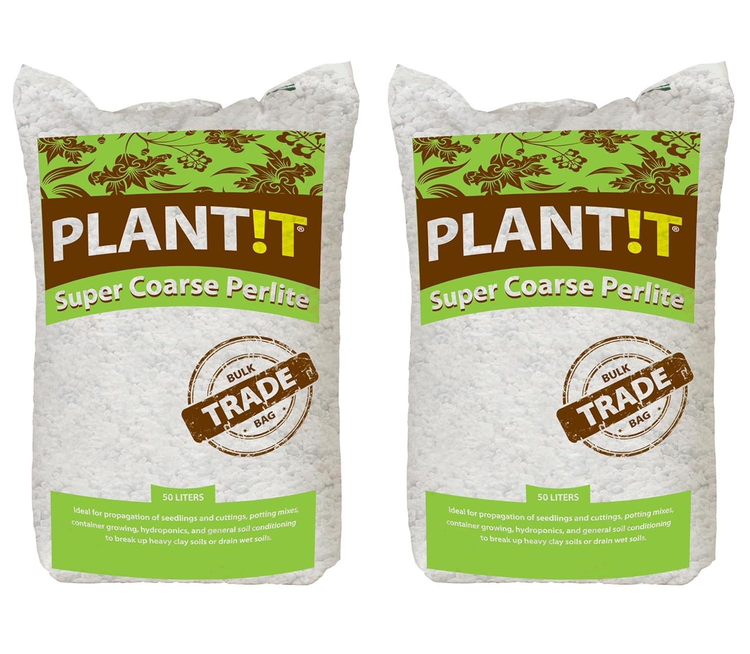 

2 HYDROFARM GMPER50L Super Coarse Perlite Soil Aeration Volcanic Rock Bags -100L
