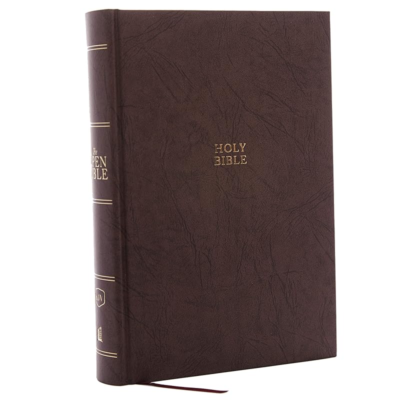 The KJV Open Bible: Complete Reference System, Brown Hardcover, Red Letter, Comfort Print: King James Version by Thomas Nelson
