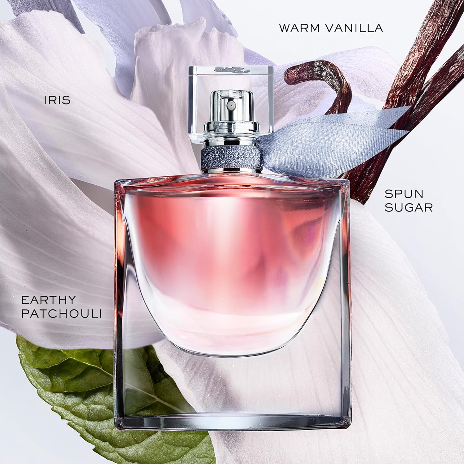 Pachulí terroso, vainilla cálida y azúcar hilado: perfume floral y dulce para mujer._voghion.com