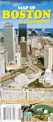 Boston & Cambridge Downtown & Vicinity, Massachusetts Street Map