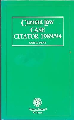 Current Law Case Citators: Cases in 1989-94
