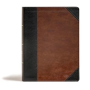 CSB Tony Evans Study Bible, Black/Brown LeatherTouch, Indexed, Black Letter, Study Notes and Commentary, Articles, Videos, Charts, Easy-to-Read Bible Serif Type