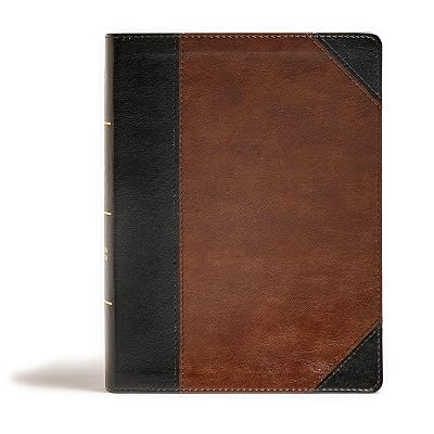 CSB Tony Evans Study Bible, Black/Brown LeatherTouch, Indexed, Black Letter, Study Notes and Commentary, Articles, Videos, Charts, Easy-to-Read Bible Serif Type