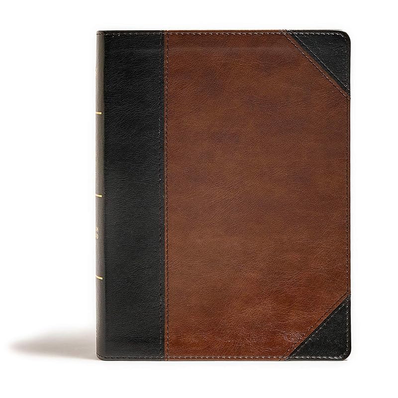 CSB Tony Evans Study Bible, Black/Brown LeatherTouch, Indexed, Black Letter, Study Notes and Commentary, Articles, Videos, Charts, Easy-to-Read Bible Serif Type by Tony Evans