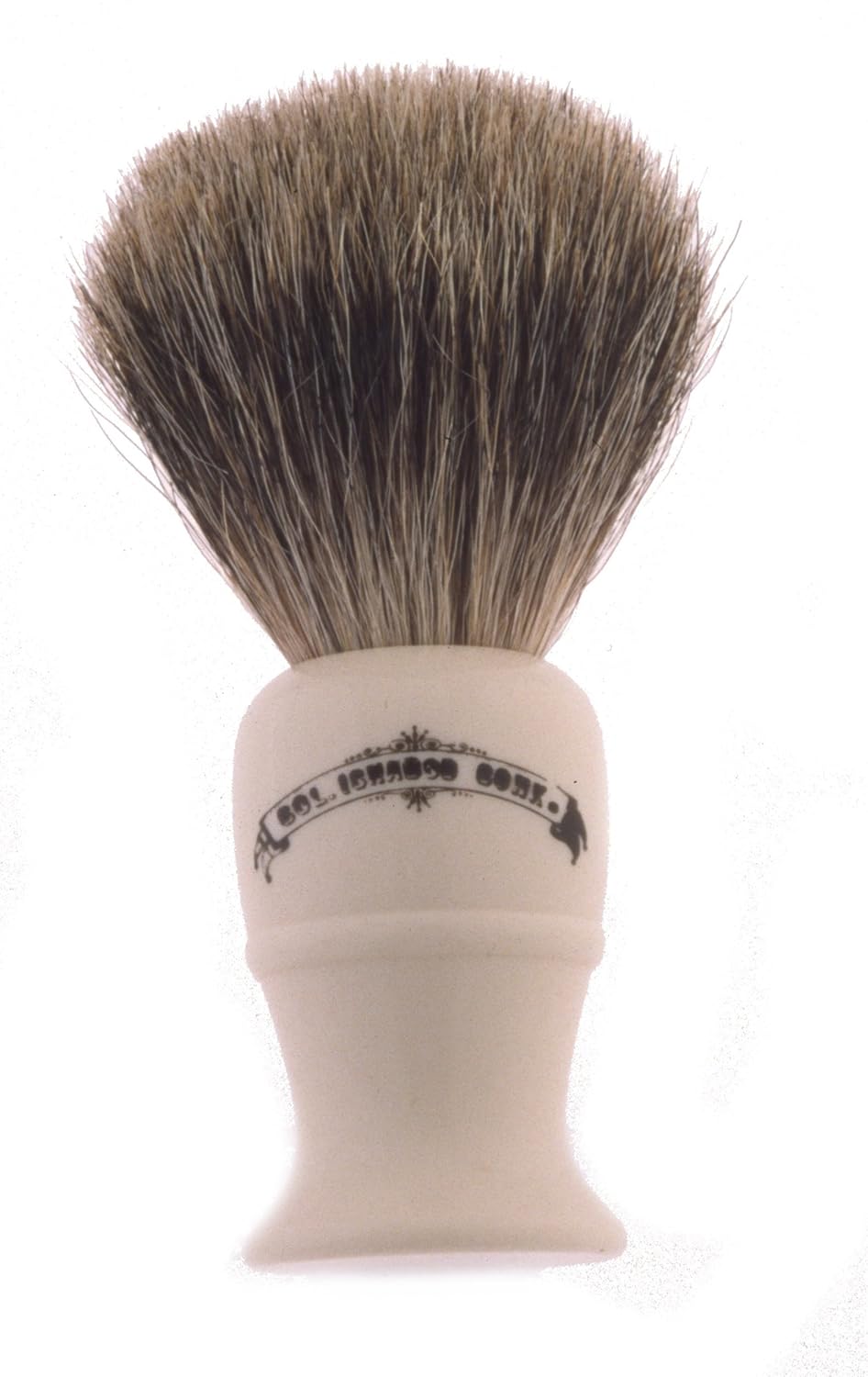 

Colonel Conk Progress Model 850 Deluxe Pure Badger Shaving Brush, Lathe Turned Cream Handle