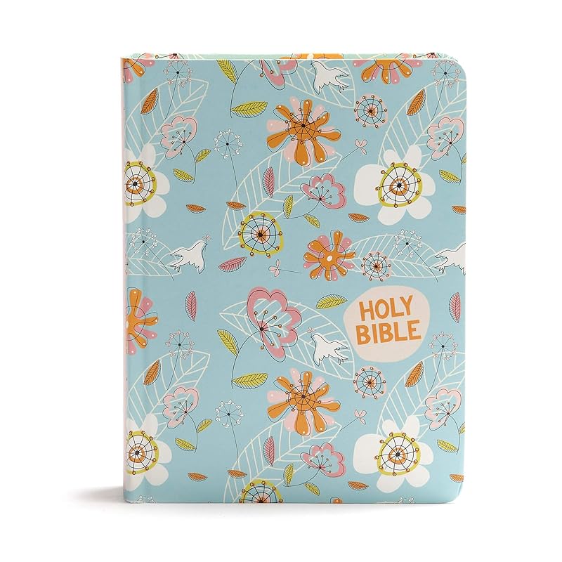 CSB Journal and Draw Bible for Kids, Blue, Black Letter, Single-Column, Wide Margins, Journaling Space, Illustrations, Reading Plan, Easy-to-Read Bible Serif Type by CSB Bibles by Holman