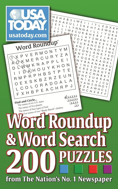 USA TODAY Word Roundup and Word Search: 200 Puzzles from The Nation's No. 1 Newspaper (USA Today Puzzles) (Volume 6) by USA TODAY