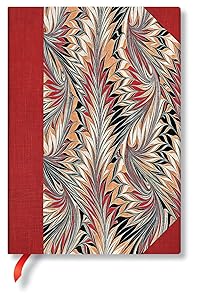 Paperblanks | Rubedo | Cockerell Marbled Paper | Hardcover | Midi | Unlined | Elastic Band Closure | 144 Pg | 120 GSM