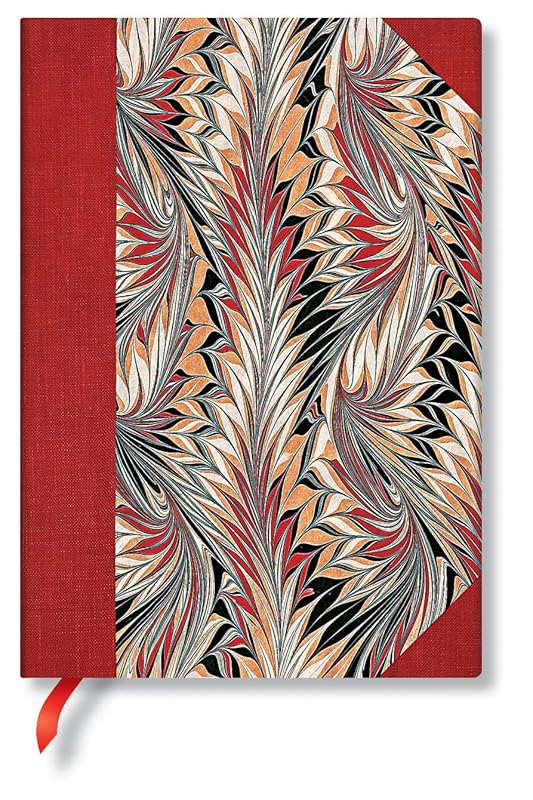 Paperblanks | Rubedo | Cockerell Marbled Paper | Hardcover | Midi | Unlined | Elastic Band Closure | 144 Pg | 120 GSM by Paperblanks
