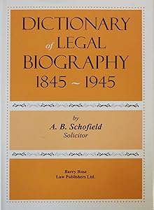 Dictionary of Legal Biography