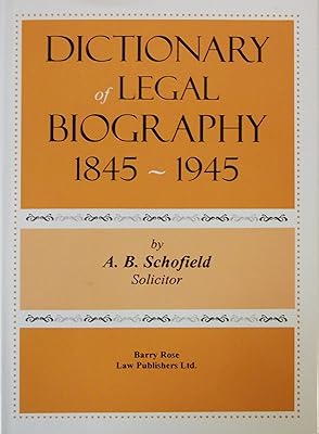 Dictionary of Legal Biography