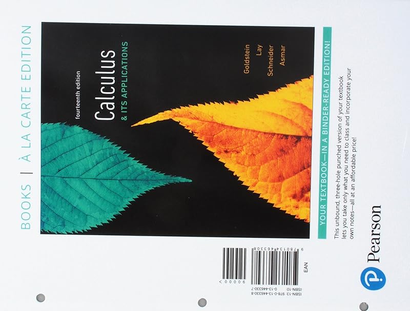 Calculus & Its Applications Books a la Carte Edition plus MyLab Math with Pearson eText -- 24-Month Access Card Package (14th Edition) by Larry J. Goldstein