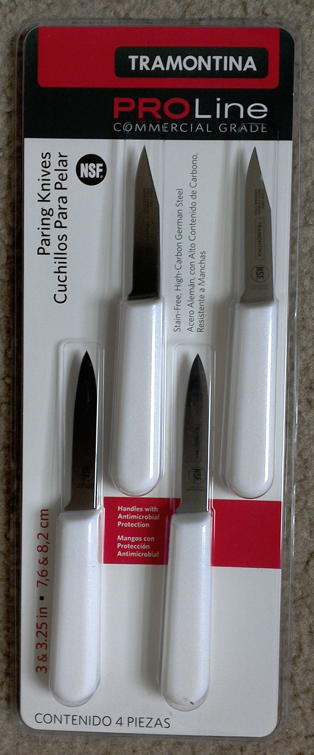 tramontina paring knife set proline high carbon german steel