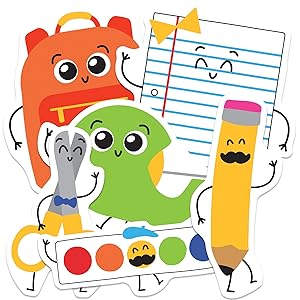 Carson Dellosa – School Tools Colorful Cut-Outs, Classroom Décor, 39 Pieces