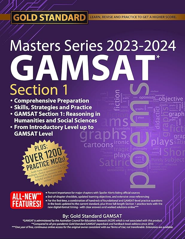 2023-2024 Masters Series GAMSAT Section 1 Preparation by Gold Standard by unknown author