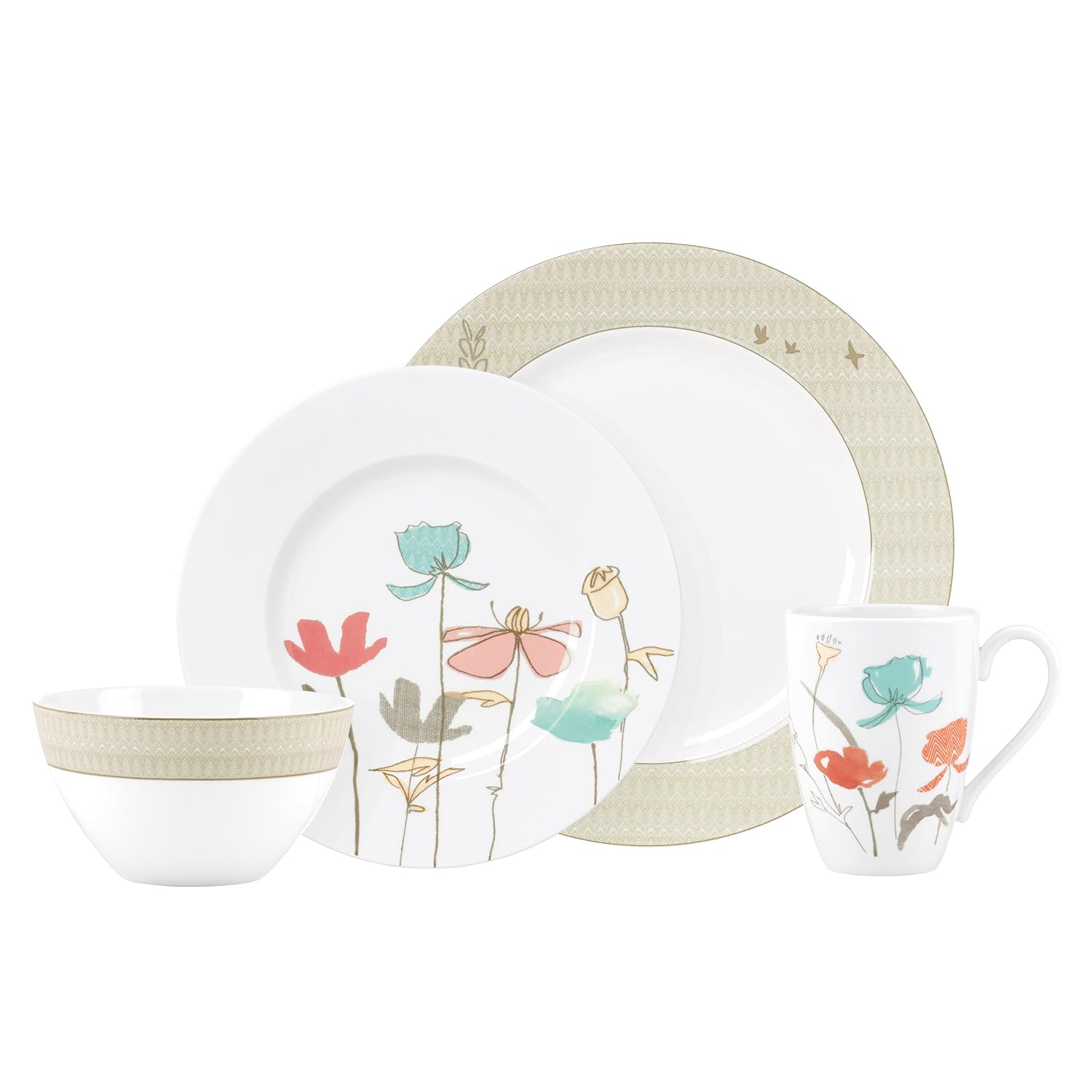 

Lenox Poppy 4-Piece Street Linen Dinnerware Set