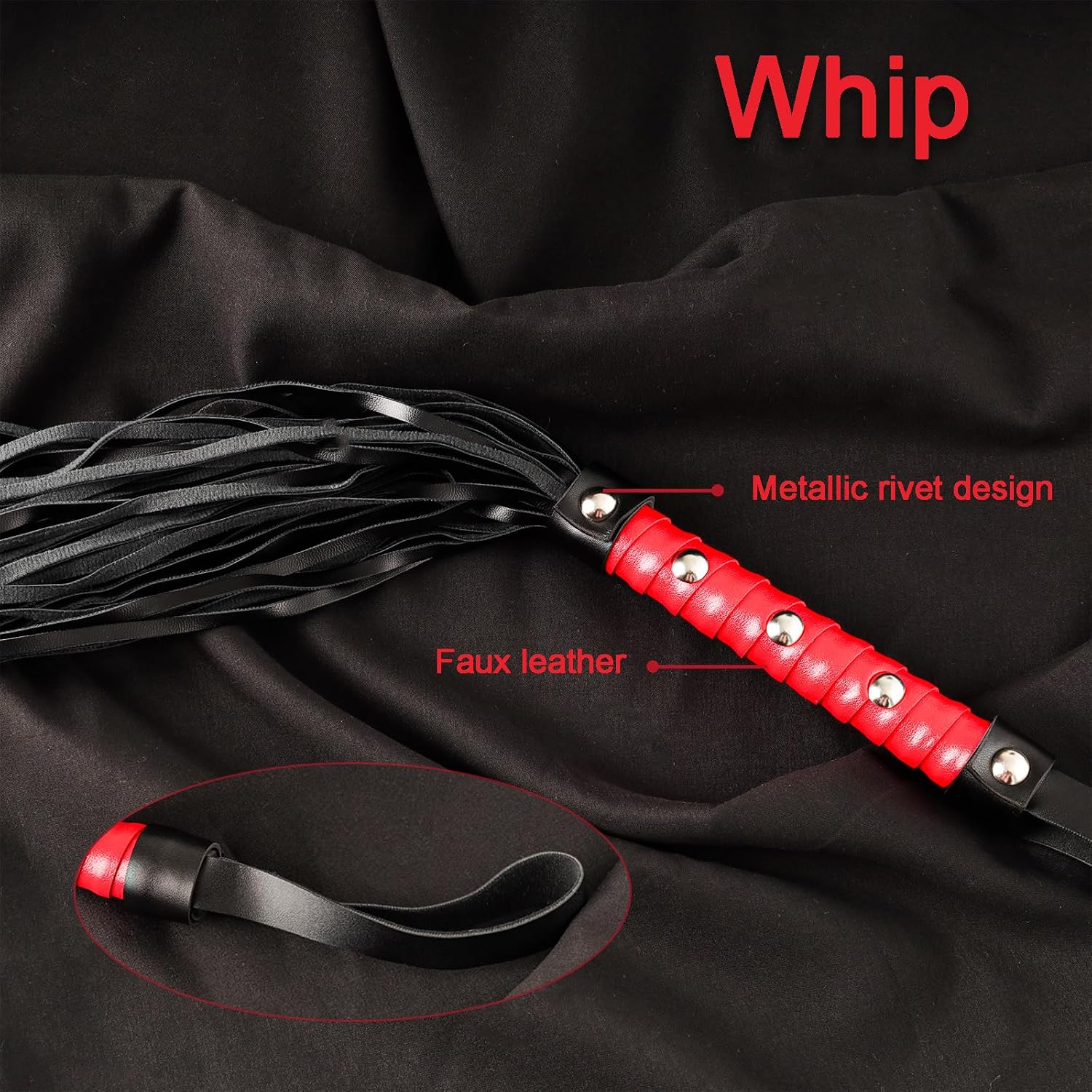 Fumwase Set di 3 pezzi frusta e frustino per sesso, frusta BDSM in pelle, frustino per cavalli, piuma, solletico per adulti, giochi in camera da letto, giocattoli sessuali per coppie_voghion.com