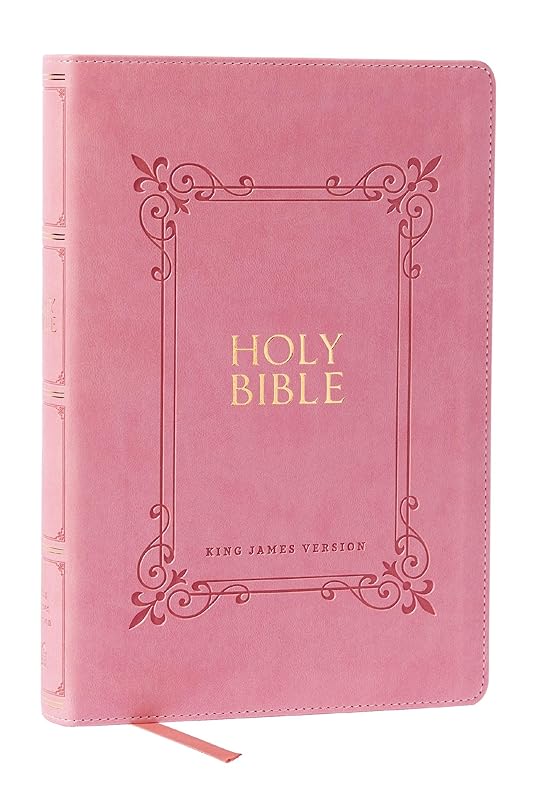 KJV Holy Bible: Large Print with 53,000 Center-Column Cross References, Pink Leathersoft, Red Letter, Comfort Print: King James Version by Thomas Nelson