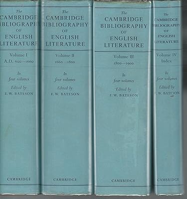 The Cambridge Bibliography of English Literature: Volume 2, 1660–1800 (Cambridge Bibliography of English Literature 1, Series Number 2)
