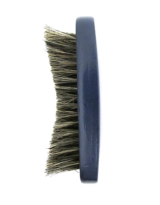 ANNIE SOFT WOODEN CURVED BRISTLES MILITARY BRUSH #2342 NATURAL BOAR&REINFORCED - Picture 4 of 10